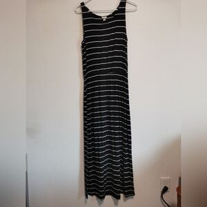 Merona Black and White Striped Maxi Dress
